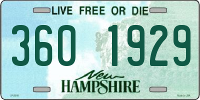 NH license plate 3601929