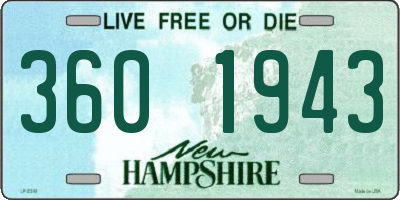 NH license plate 3601943