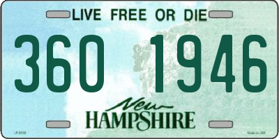 NH license plate 3601946