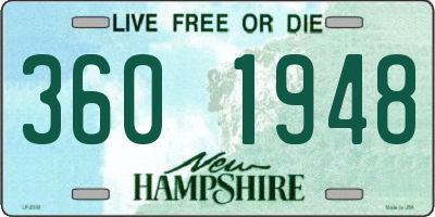 NH license plate 3601948