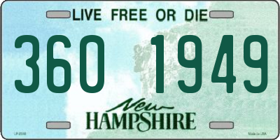 NH license plate 3601949