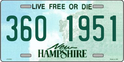 NH license plate 3601951