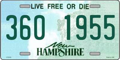 NH license plate 3601955
