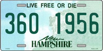 NH license plate 3601956