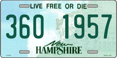 NH license plate 3601957