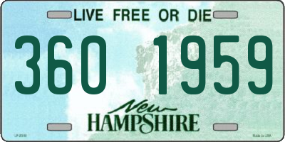 NH license plate 3601959