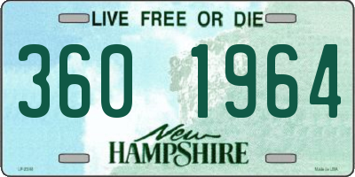 NH license plate 3601964
