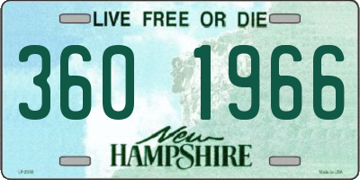 NH license plate 3601966