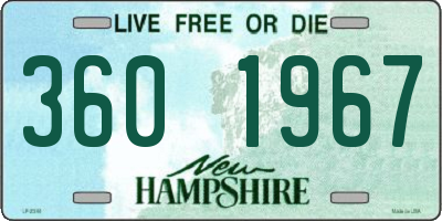 NH license plate 3601967