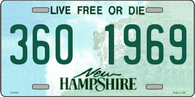 NH license plate 3601969