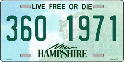 NH license plate 3601971