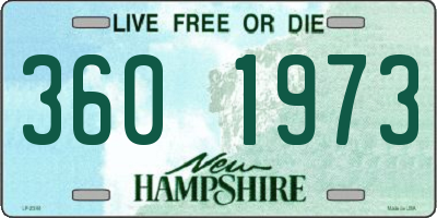 NH license plate 3601973