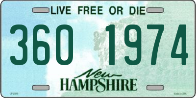 NH license plate 3601974