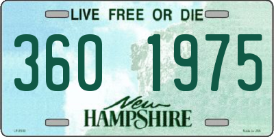 NH license plate 3601975