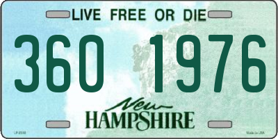 NH license plate 3601976