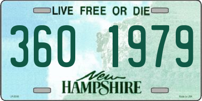 NH license plate 3601979