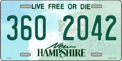 NH license plate 3602042