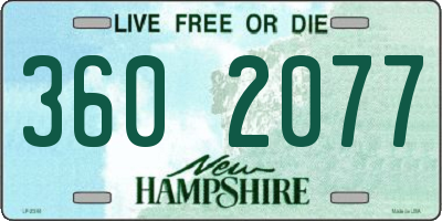 NH license plate 3602077