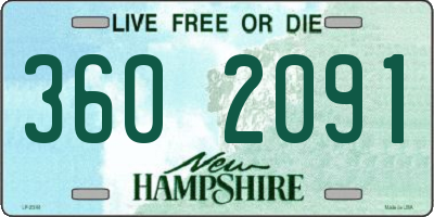 NH license plate 3602091