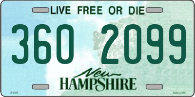 NH license plate 3602099