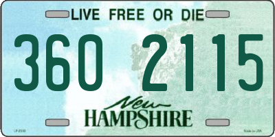 NH license plate 3602115