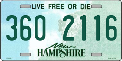 NH license plate 3602116