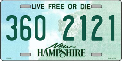 NH license plate 3602121