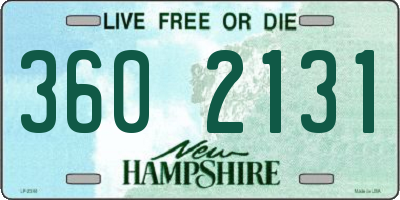 NH license plate 3602131
