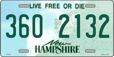 NH license plate 3602132