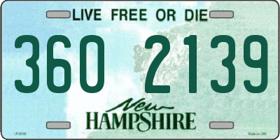 NH license plate 3602139