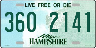 NH license plate 3602141