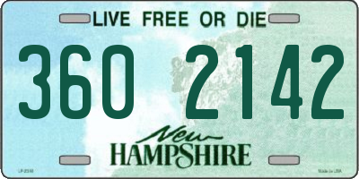 NH license plate 3602142