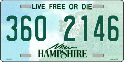 NH license plate 3602146