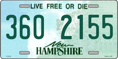NH license plate 3602155