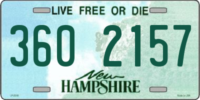 NH license plate 3602157