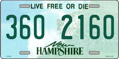NH license plate 3602160