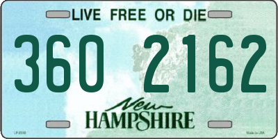 NH license plate 3602162