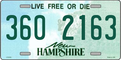 NH license plate 3602163
