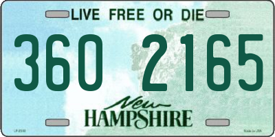 NH license plate 3602165