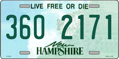 NH license plate 3602171