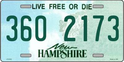 NH license plate 3602173