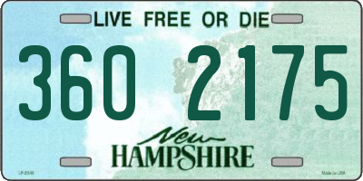NH license plate 3602175