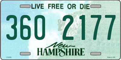 NH license plate 3602177