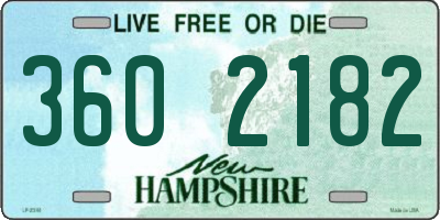 NH license plate 3602182