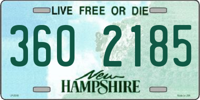 NH license plate 3602185