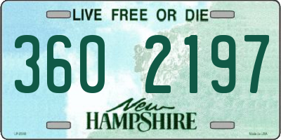 NH license plate 3602197