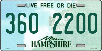 NH license plate 3602200