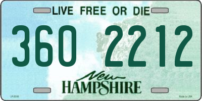 NH license plate 3602212