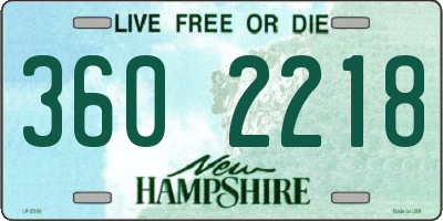 NH license plate 3602218