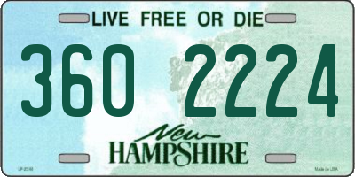 NH license plate 3602224